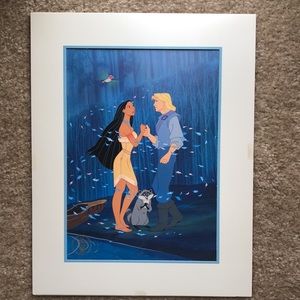 Vintage 1995 Disney Store Pocahontas Exclusive Commemorative Lithograph 11x14
